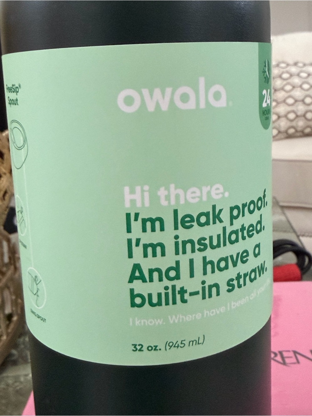 Owala FreeSip Stainless Steel Water Bottle 32 oz - Picture 5 of 6
